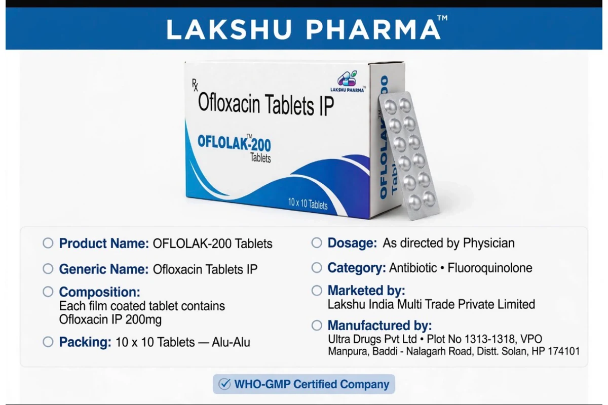 OFLOLAK-200 Tablets catalogue page