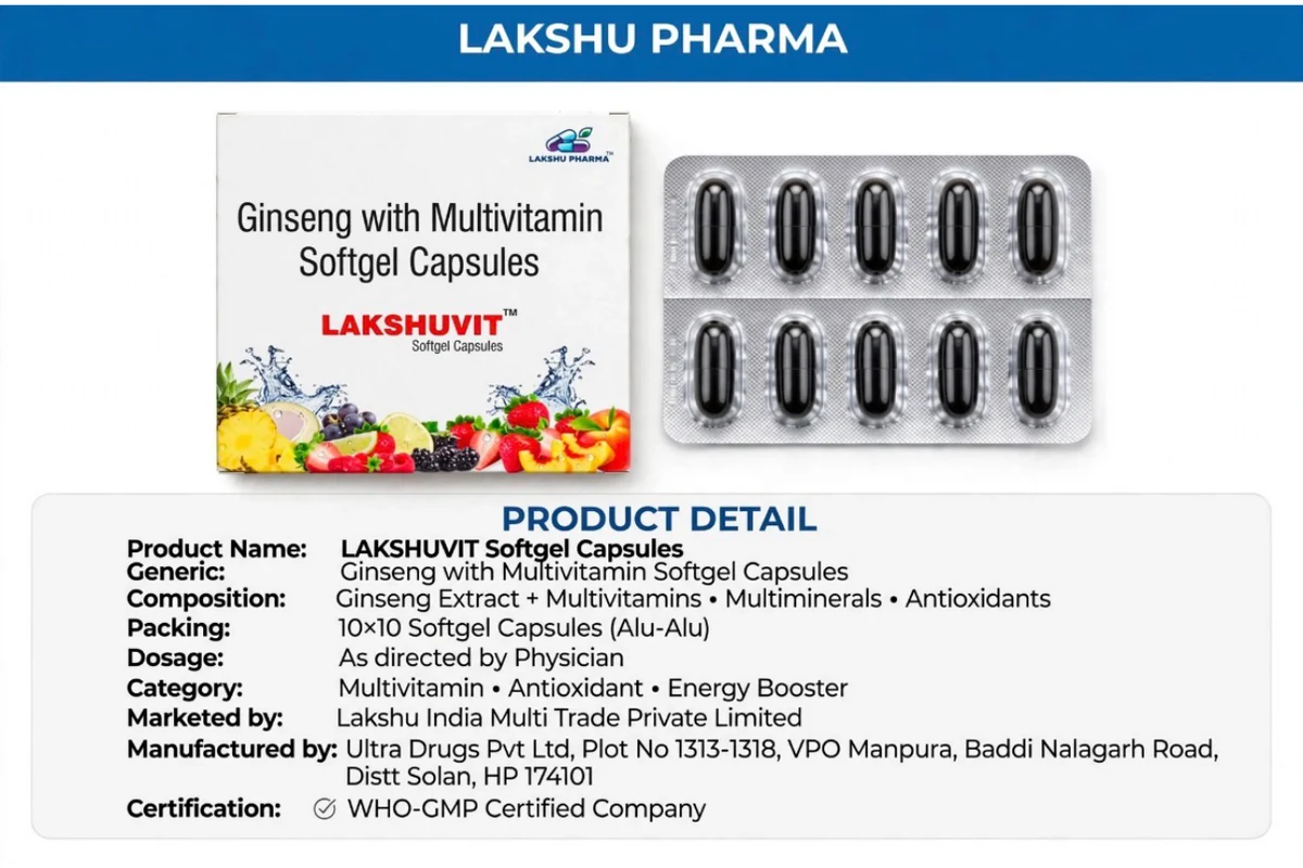LAKSHUVITT Softgel Capsules catalogue page